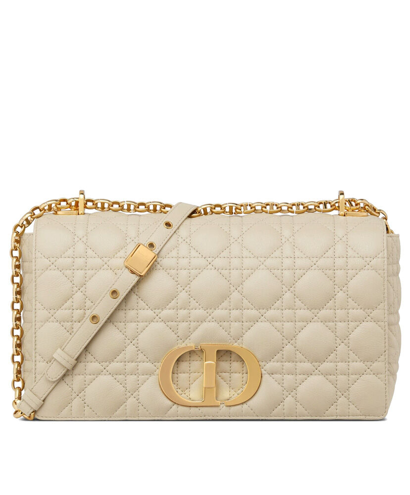 Christian Dior Large Dior Caro Bag Cream